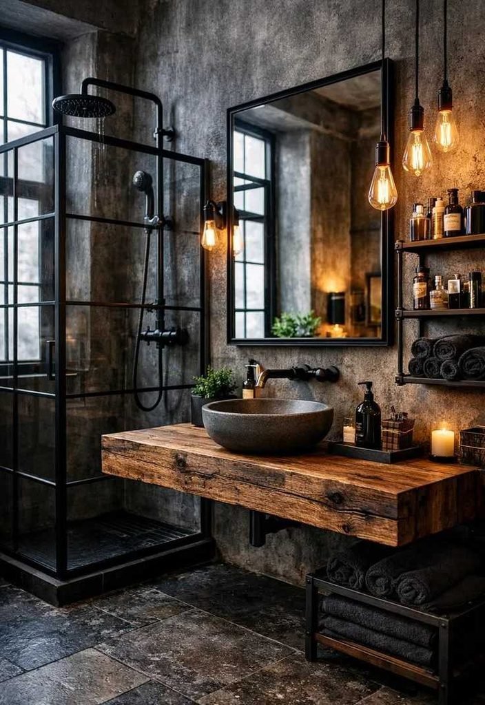 18 Bathroom Design Ideas So Good You’ll Suddenly Want to Become an Interior Designer 17 Industrial Bathroom Style
