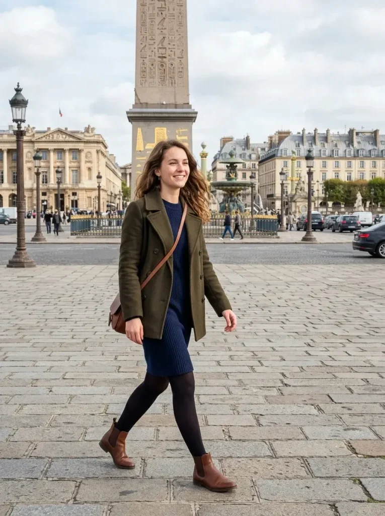 14 Jean Jacket Outfits for Fall (Sorted by What Your Day Actually Looks Like) 15 Jacket Over a Sweater Dress and Tights