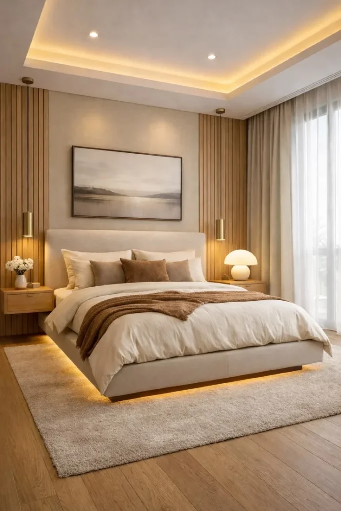 Your Bedroom Is Crying for a Glow-Up — 18 Trending Bedroom Ideas That'll Make You Never Want to Leave Your Bed 15 LED and Ambient Lighting Layers