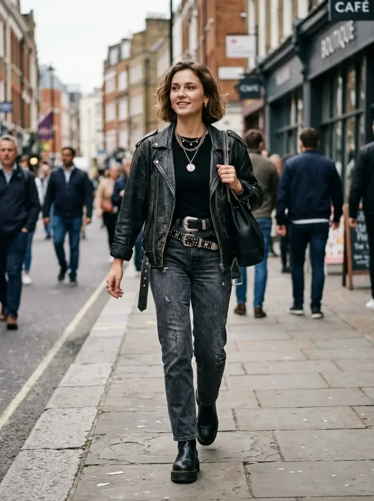 14 Edgy Fall Outfits That'll Make Your Closet Actually Interesting 13 Layered Chains and Statement Belts