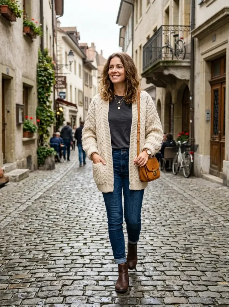 15 Casual Fall Outfits That Look Effortlessly Stylish for Everyday Days 16 Long Cardigan With a Simple Everyday Outfit 2
