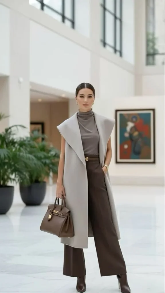 Your Cozy Season Style Guide: 16 Plus Size Outfits for Fall 2 Longline Sweater Vest With Split Hem Pants
