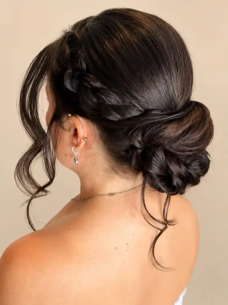 Love Is in the Hair: 15 Valentine's Day Hairstyles for Every Kind of Date 3 Low Bun With Face Framing Pieces