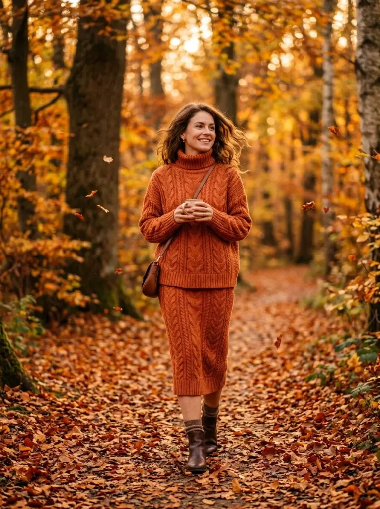 Matching Knit Set for Easy Autumn Dressing