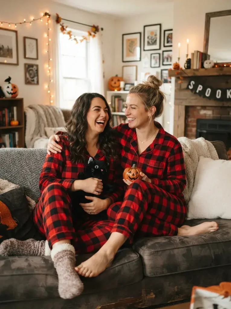 18 Easy Halloween Costumes for People Who Are Out of Time, Ideas, or Both 6 Matching pajamas with a friend or partner of Easy Halloween Costumes