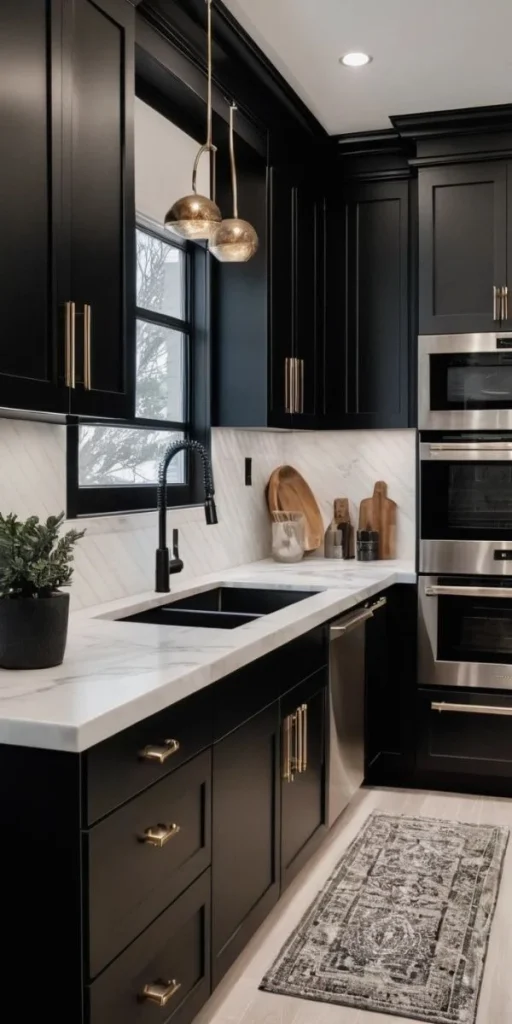 18 Kitchen Cabinet Ideas That Instantly Make Your Kitchen Look Expensive (Without the Full Remodel) 3 Matte Black Cabinets