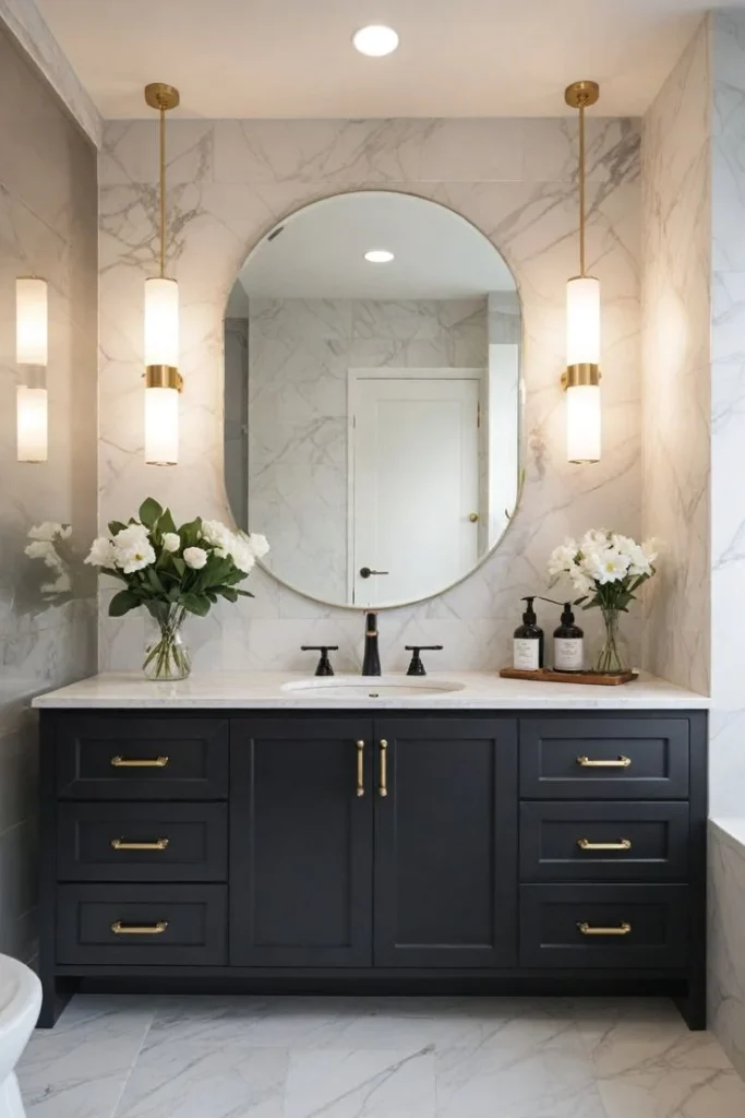 18 Bathroom Vanity Ideas That Are Giving “Pinterest Dream Home” Energy in 2026 4 Matte Black Vanity