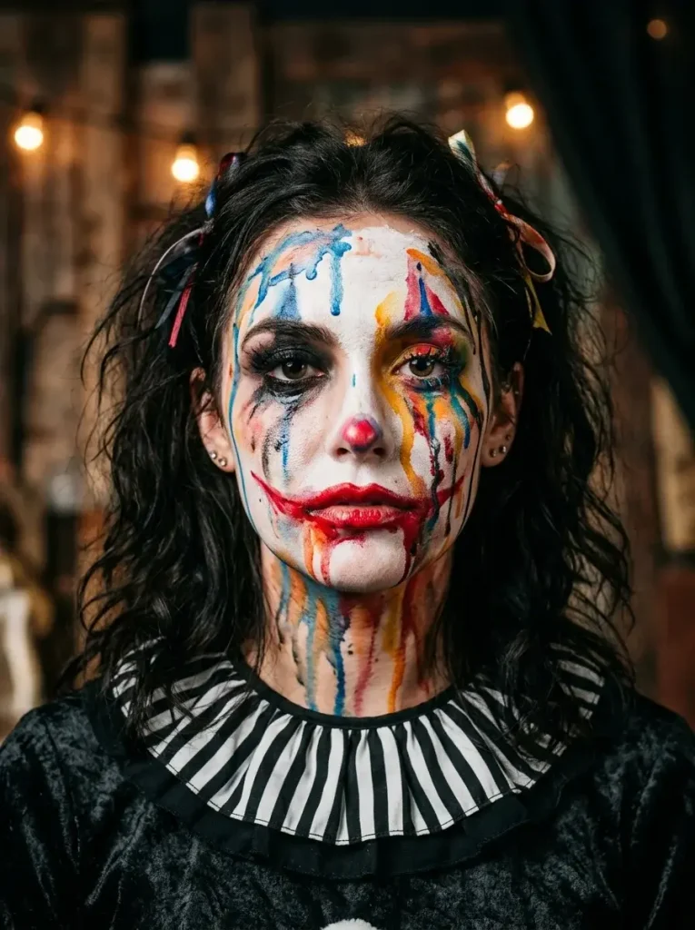 16 Halloween Makeup Looks, Sorted by How Much Time You Actually Have 9 Melting Clown