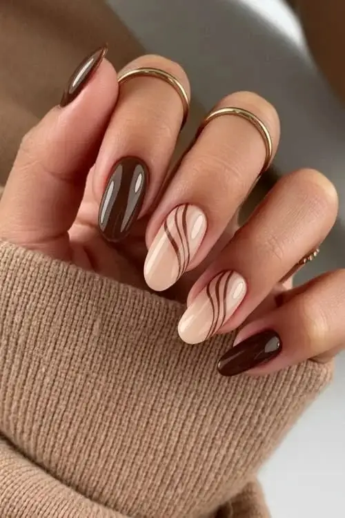 17 Brown Fall Nails That'll Make You Ditch Your Basic Nude Polish Forever 18 Milk Chocolate Milky Nails