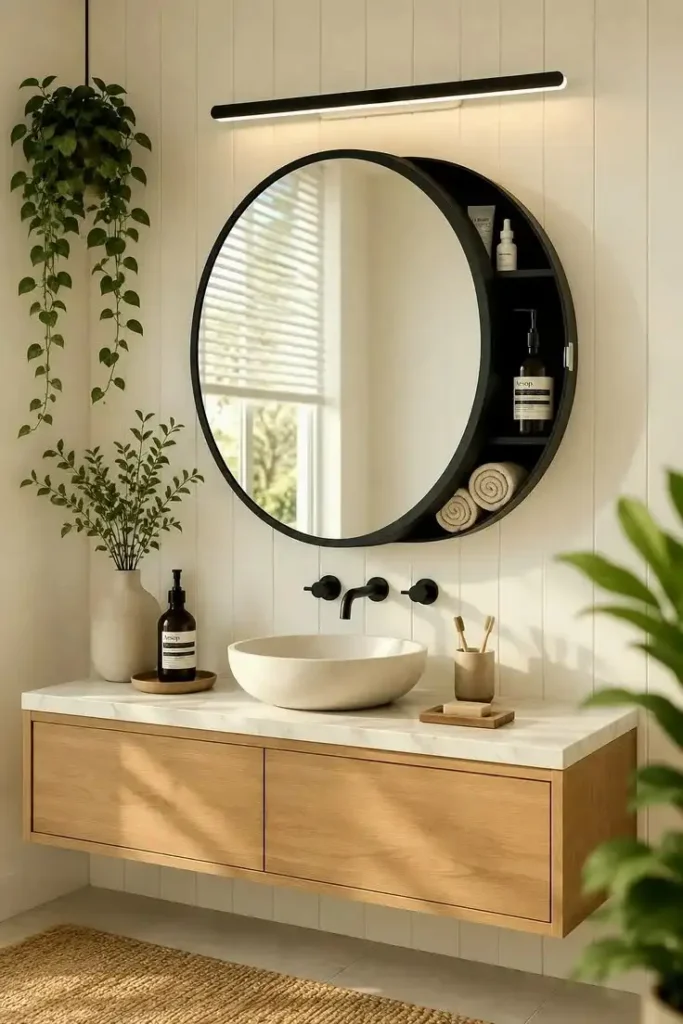 17 Bathroom Mirror Ideas That Instantly Make Your Space Look Expensive 17 Mirror With Shelf Space