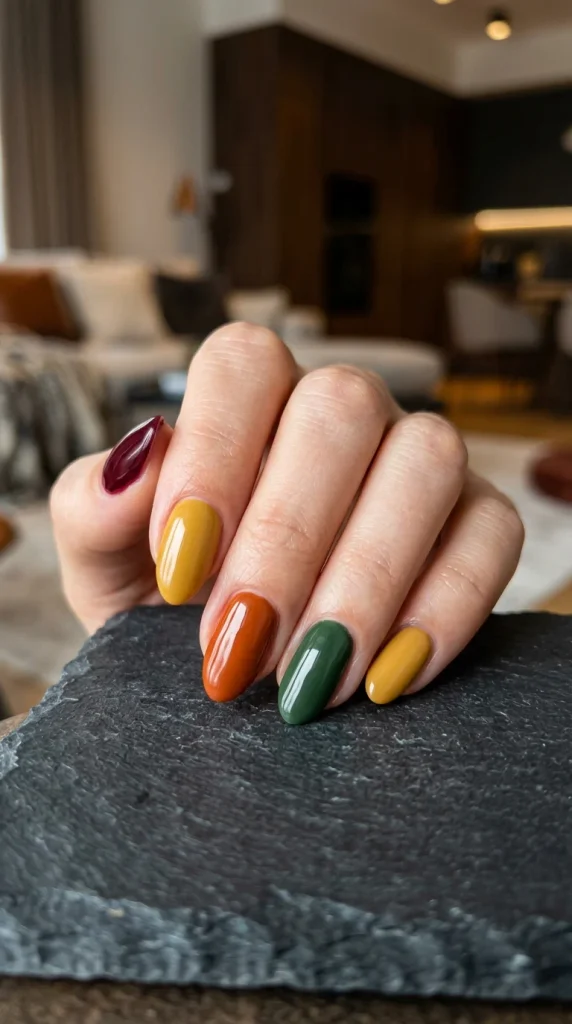 15 Fall Nail Ideas for a Cozy Autumn Manicure You’ll Love 15 Mixed Autumn Color Palette