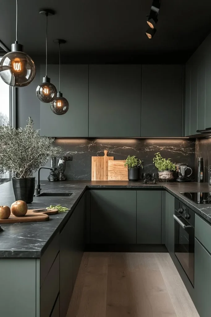 18 Trending Kitchen Ideas Everyone’s Copying Right Now (And Honestly? I Get It) 5 Moody Dark Kitchens