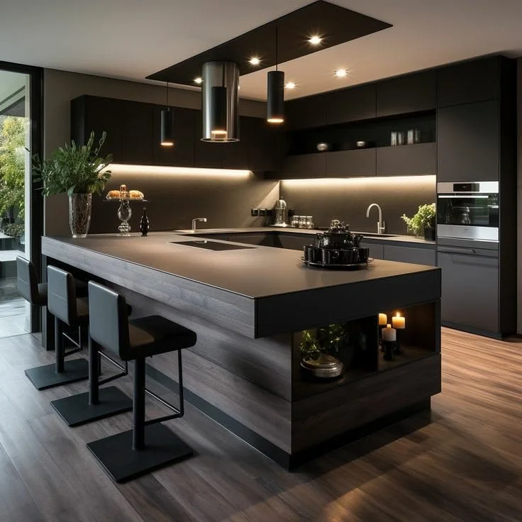 17 Kitchen Design Ideas That Are So Stylish You’ll Suddenly Want to Host Dinner Parties Again 4 Moody Dark Kitchens That Feel