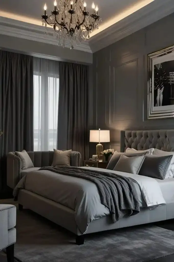 18 Grey Bedroom Ideas That Look Straight Out of a Luxury Pinterest Board 5 Moody Grey Hotel Vibes
