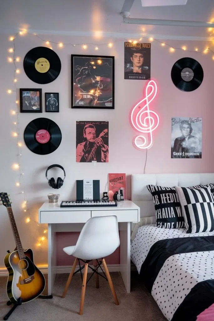 20 Teen Girl Bedroom Ideas So Cute You’ll Want to Redecorate This Weekend 19 Music Lover Bedroom