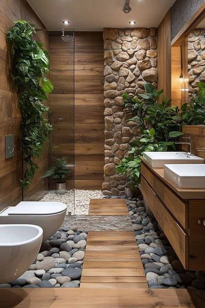 18 Bathroom Design Ideas So Good You’ll Suddenly Want to Become an Interior Designer 5 Nature Inspired Bathrooms