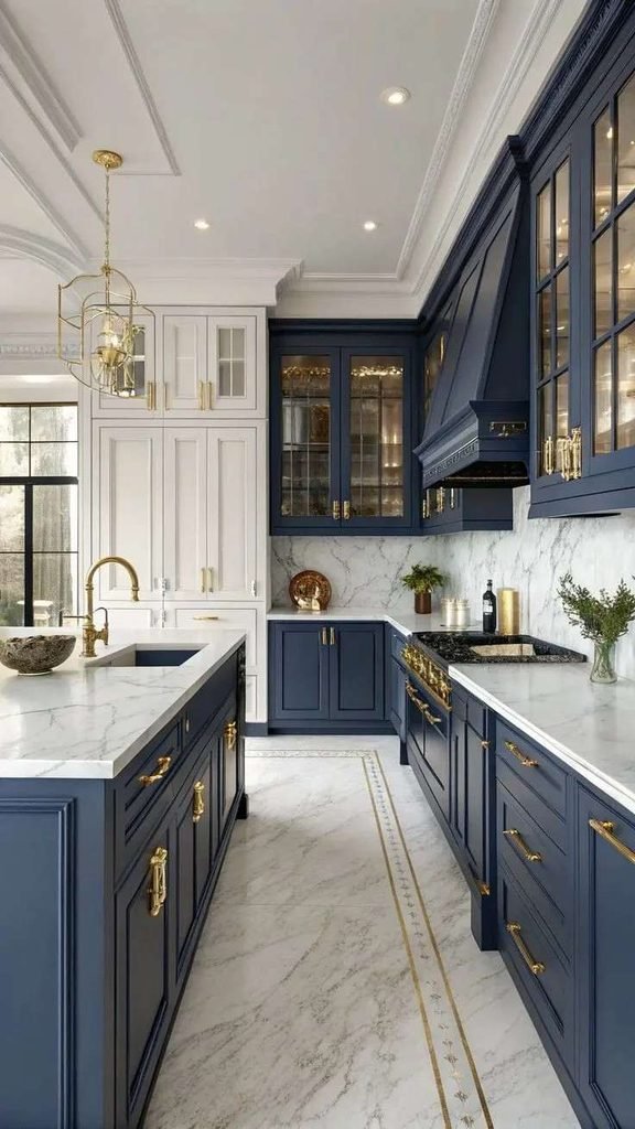 18 Kitchen Cabinet Ideas That Instantly Make Your Kitchen Look Expensive (Without the Full Remodel) 8 Navy Blue Kitchen Cabinets