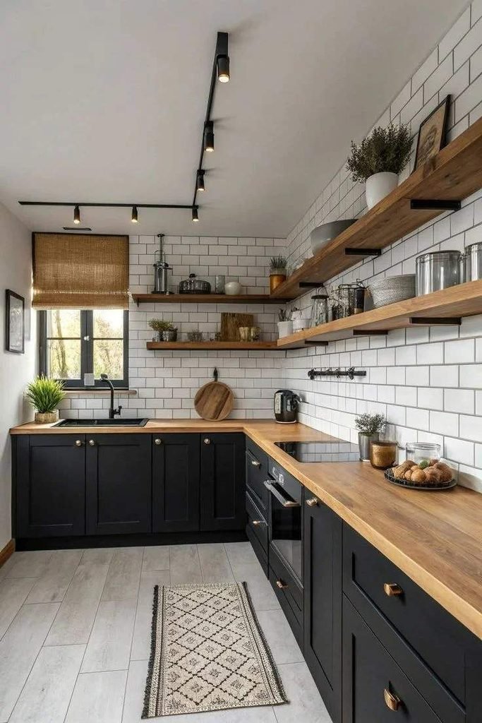 17 Kitchen Backsplash Ideas That Are So Chic, You’ll Suddenly Want to Cook Every Night 15 Open Shelf Backsplash Combo