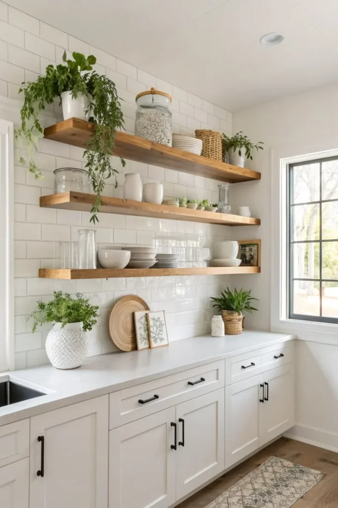 17 Kitchen Design Ideas That Are So Stylish You’ll Suddenly Want to Host Dinner Parties Again 7 Open Shelving That Feels Airy and Stylish