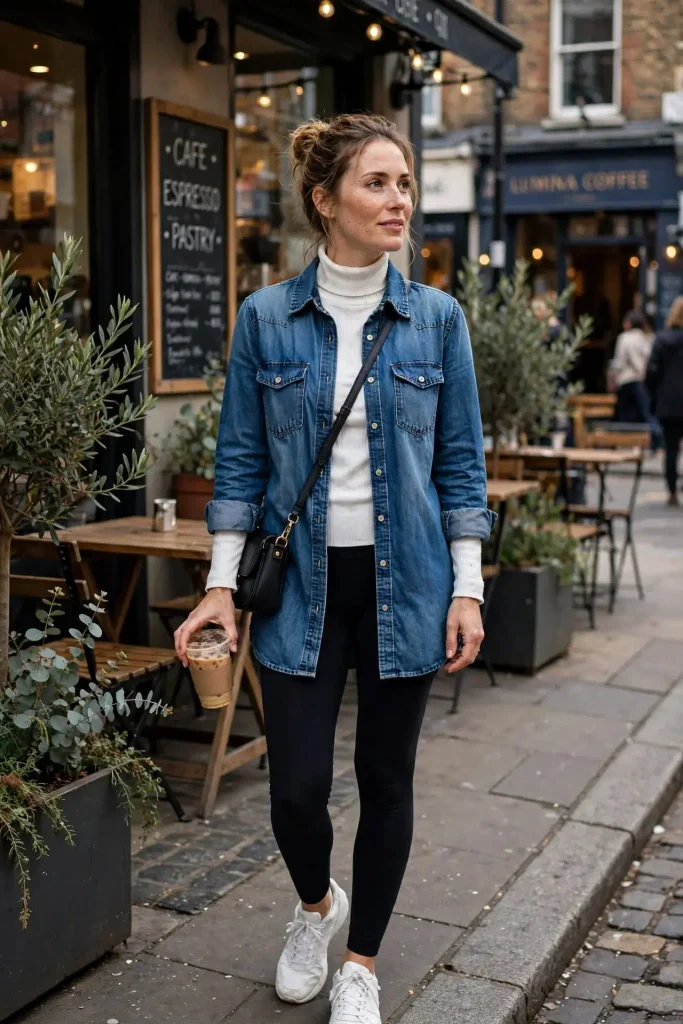 15 Fall Outfit Dresses That Will Make You Look Instantly Chic This Season 7 Open over a turtleneck and leggings
