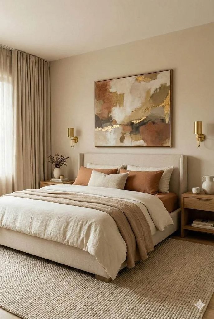 Your Bedroom Deserves This Glow-Up: 19 Cozy Bedroom Ideas That Make Every Night Feel Like a Luxury Staycation 16 Paint an Accent Wall in a Warm Moody Tone