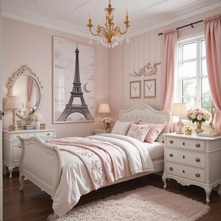 20 Teen Girl Bedroom Ideas So Cute You’ll Want to Redecorate This Weekend 10 Parisian Chic Bedroom