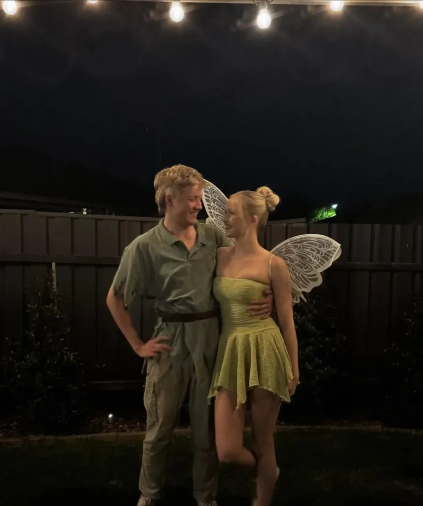 14 Halloween Costumes Duo Ideas That Make Dressing Up Twice as Fun 11 Peter Pan and Tinker Bell