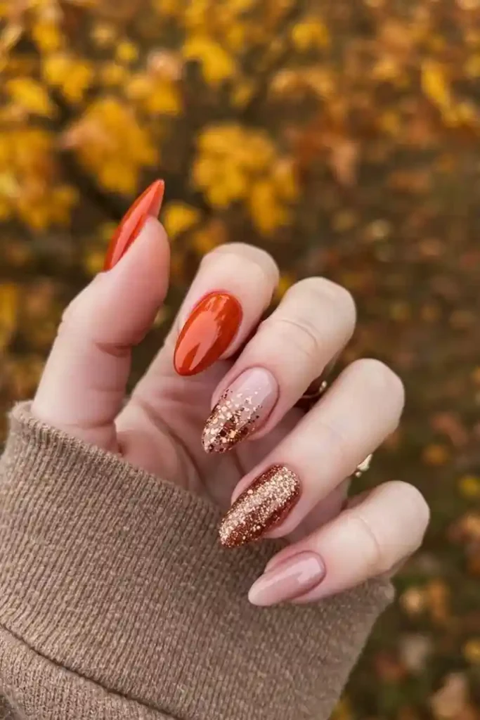 Red Fall Nails Are Having a Moment: 15 Red Fall Nails That Feel Perfect for the Season 14 Red Glitter Ombre Nails