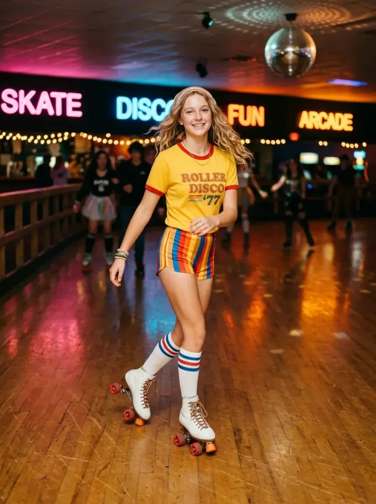 15 Halloween Costumes Teenage Girl, Grouped by Who You're Going With 4 Retro Roller Skater 765x1024 1
