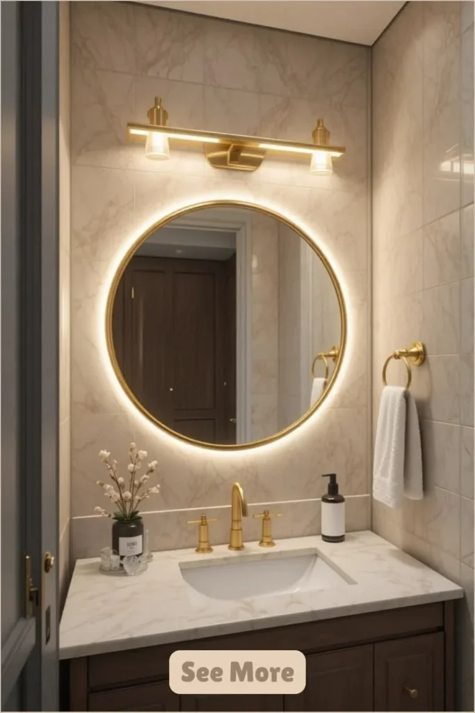 17 Bathroom Mirror Ideas That Instantly Make Your Space Look Expensive 5 Round Minimalist Mirror