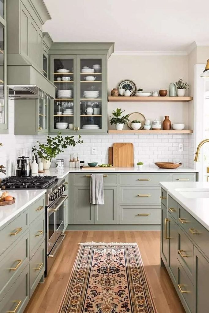18 Kitchen Cabinet Ideas That Instantly Make Your Kitchen Look Expensive (Without the Full Remodel) 2 Sage Green Cabinets
