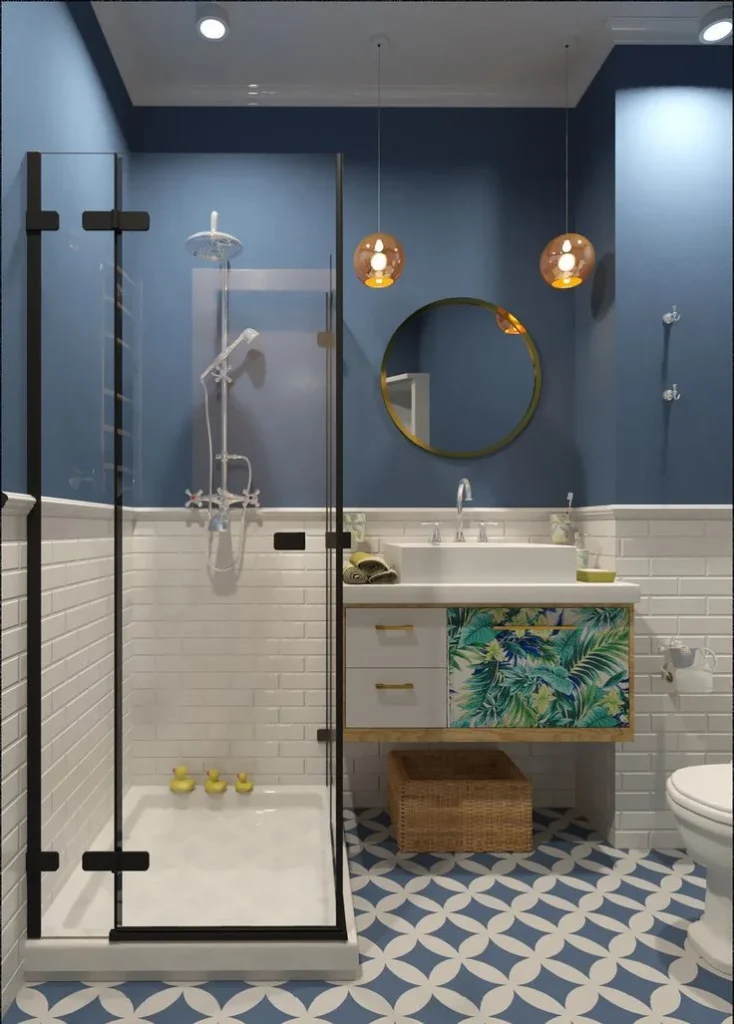 19 Blue Bathroom Ideas That Look Straight Out of a Pinterest Dream Board 18 Scandinavian Blue Bathroom
