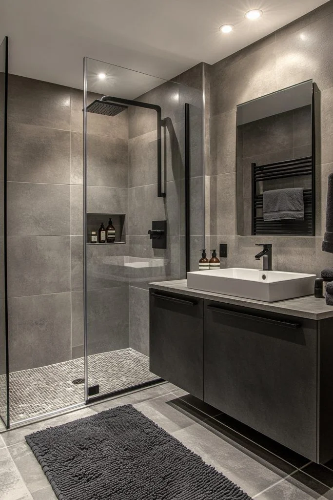 18 Grey Bathroom Ideas That Look Straight Out of a Luxury Spa (Without the Luxury Price Tag) 18 Scandinavian Grey Bathroom Style