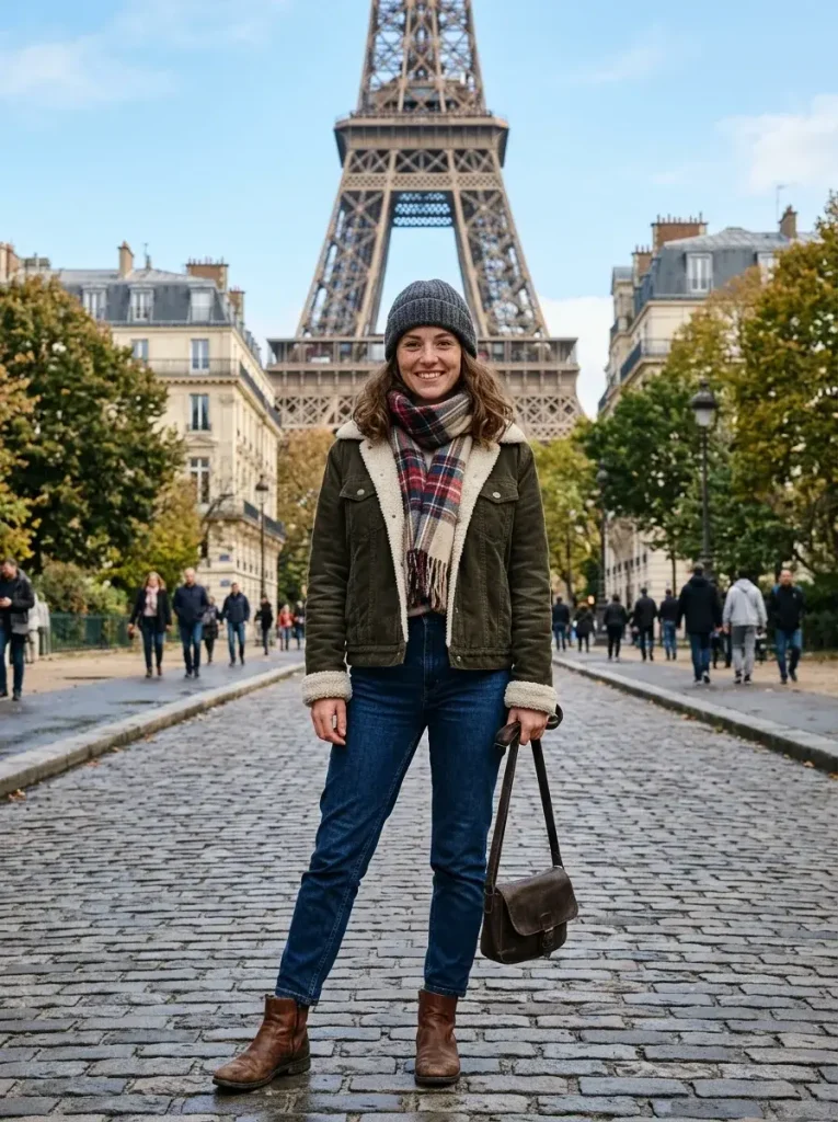 14 Jean Jacket Outfits for Fall (Sorted by What Your Day Actually Looks Like) 14 Sherpa Lined Jacket Beanie Scarf