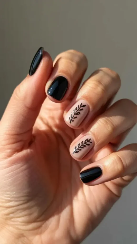 17 Short Fall Nails That Prove Small Nails Can Look Expensive 10 Short Black Fall Nails