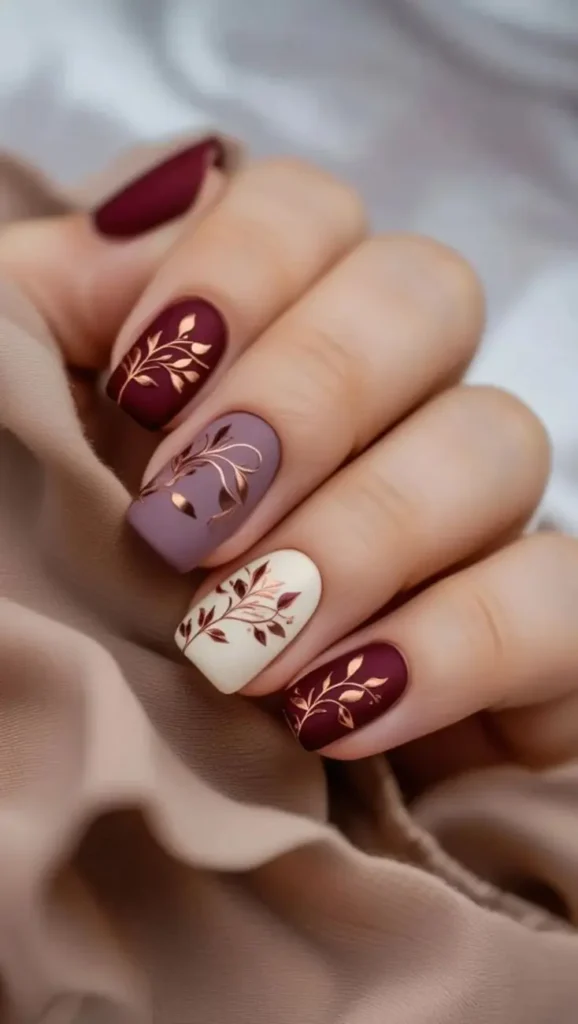 17 Short Fall Nails That Prove Small Nails Can Look Expensive 5 Short Burgundy Fall Nails
