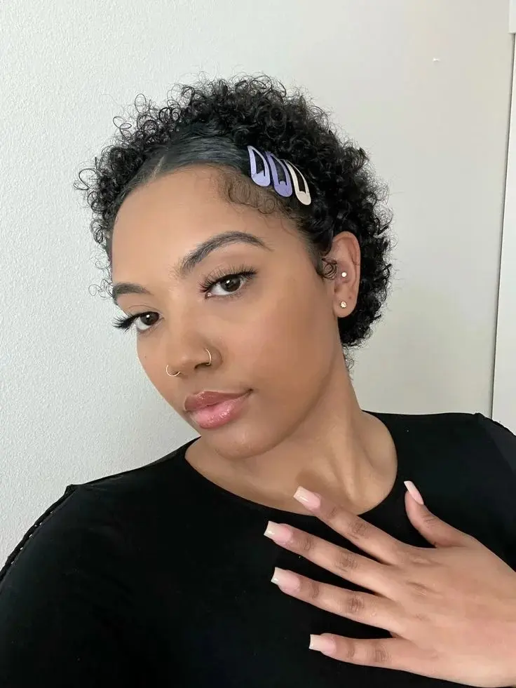 17 Short Natural Hairstyles Ideas That Look Cute, Fresh, and Seriously Stylish 16 Short Natural Hair With Hair Clips