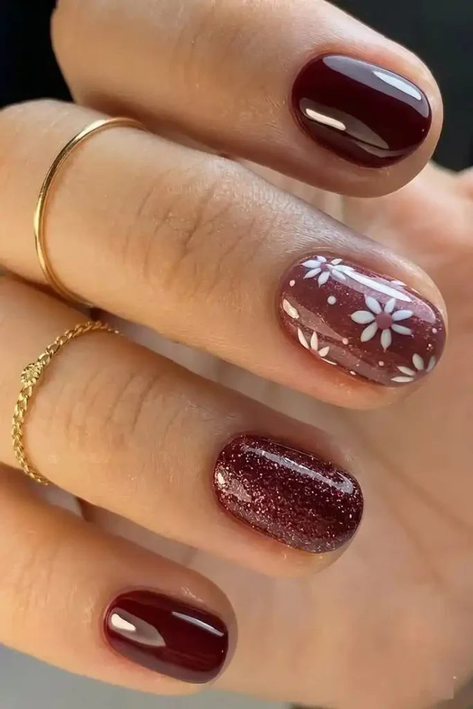 17 Short Fall Nails That Prove Small Nails Can Look Expensive 16 Short Red Fall Nails