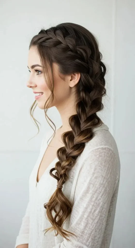 18 Church Hairstyles Ideas That Look Classy, Cute, and Effortlessly Put Together 8 Side Braid with Soft Volume