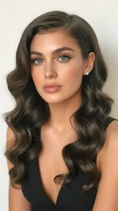 16 Prom Hairstyles for Medium Length Hair That Look Expensive and Totally Pinterest-Worthy 13 Side Parted Glam Curls