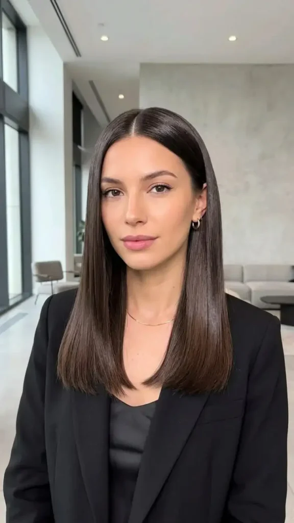 Love Is in the Hair: 15 Valentine's Day Hairstyles for Every Kind of Date 6 Sleek Straight Hair With a Middle Part