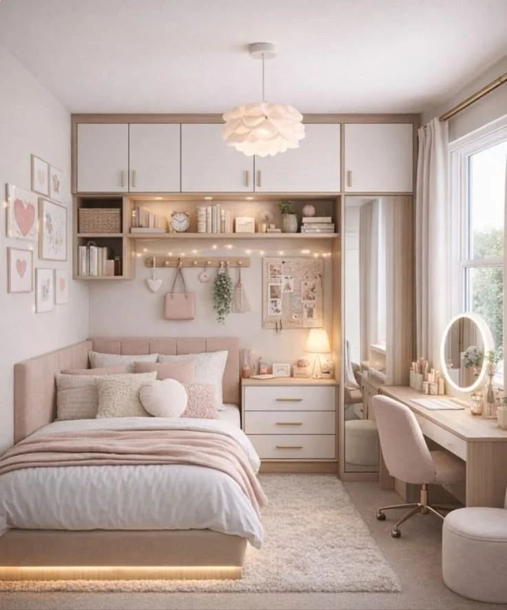 20 Teen Girl Bedroom Ideas So Cute You’ll Want to Redecorate This Weekend 14 Small Bedroom Space Saving Style
