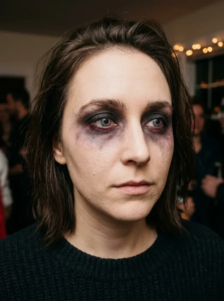 16 Halloween Makeup Looks, Sorted by How Much Time You Actually Have 2 Smudged Zombie Eyes