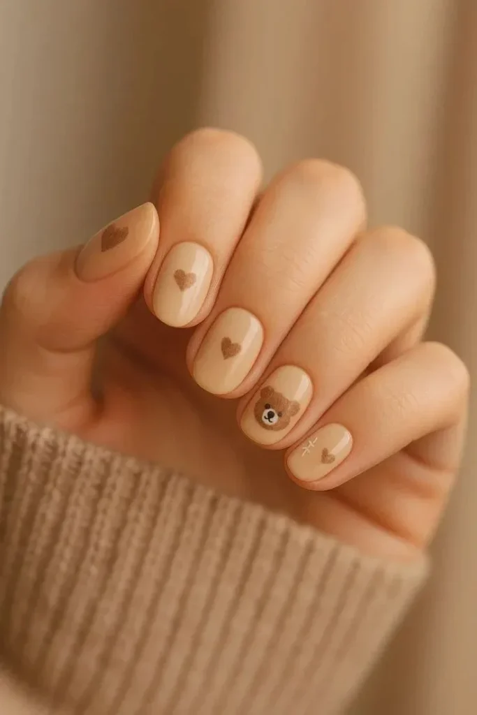 17 Short Fall Nails That Prove Small Nails Can Look Expensive 12 Soft Beige Short Fall Nails