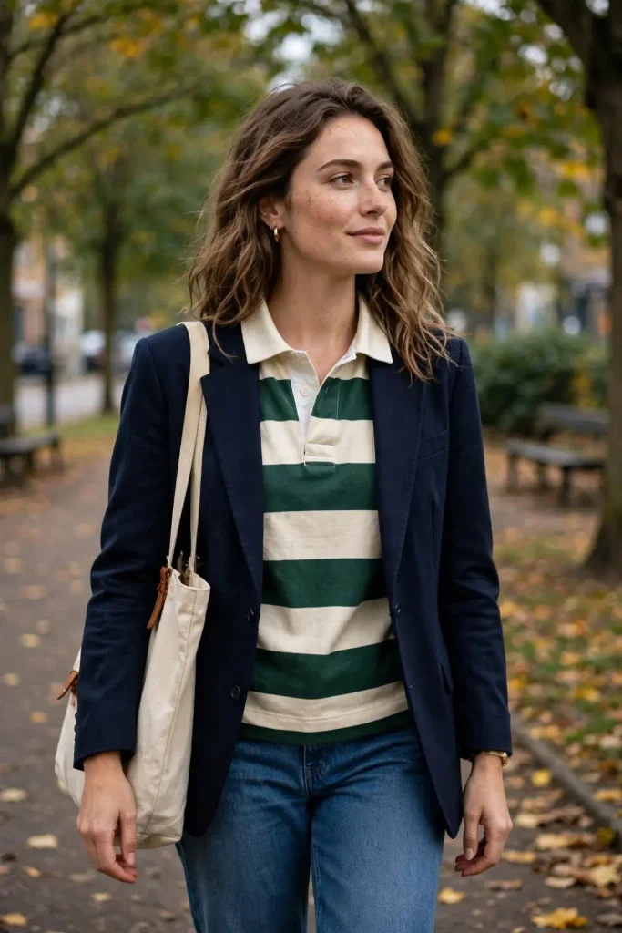 Sporty preppy for outdoor days