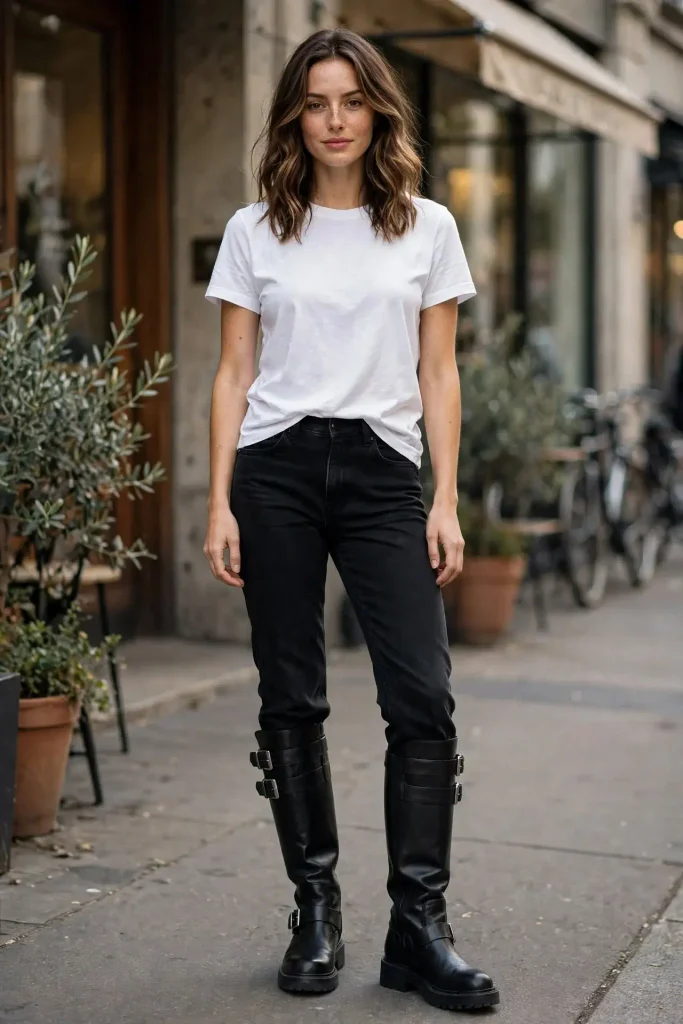 14 Edgy Fall Outfits That'll Make Your Closet Actually Interesting 11 Statement Boots With a Minimalist Base