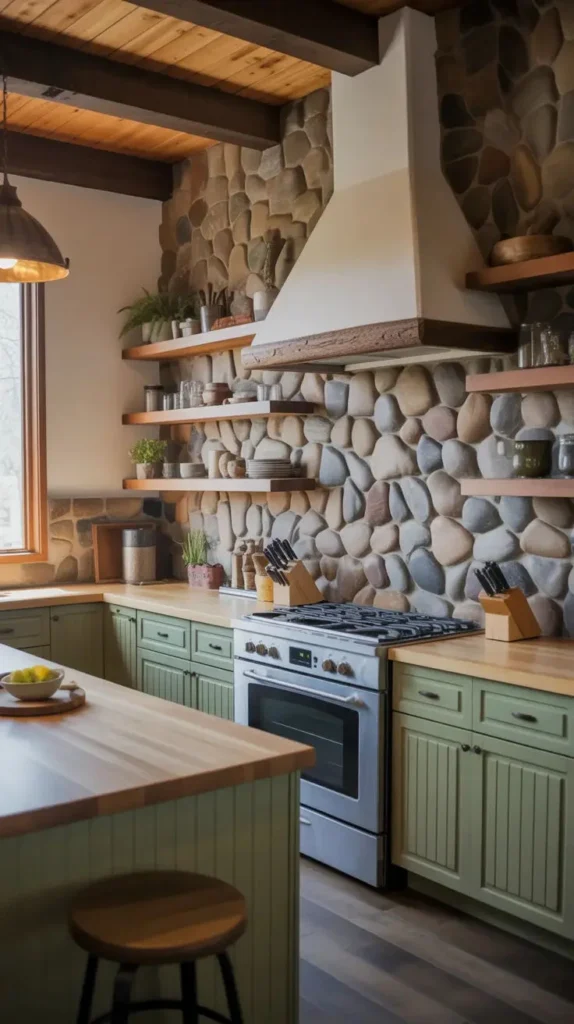 18 Trending Kitchen Ideas Everyone’s Copying Right Now (And Honestly? I Get It) 9 Stone Slab Backsplashe 1