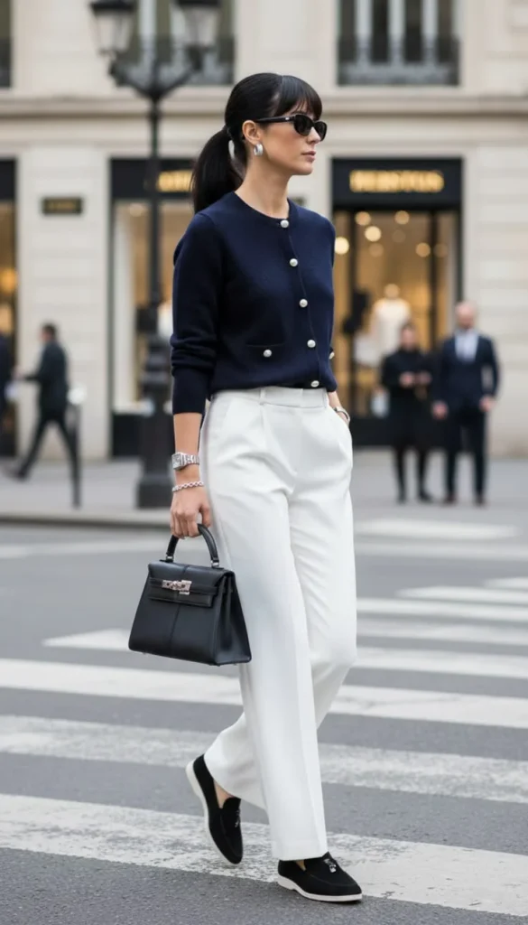 Workday Style Made Simple: 17 Office Fall Outfits to Wear on Repeat 15 Structured Cardigan With Tapered Pants