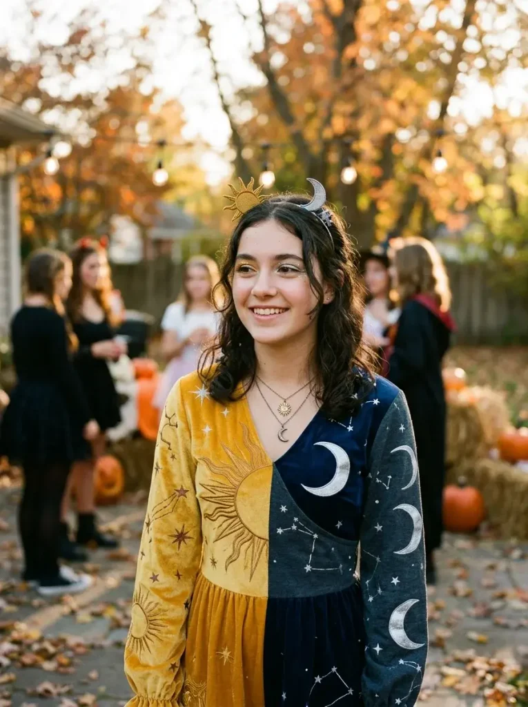 15 Halloween Costumes Teenage Girl, Grouped by Who You're Going With 7 Sun and Moon 765x1024 1