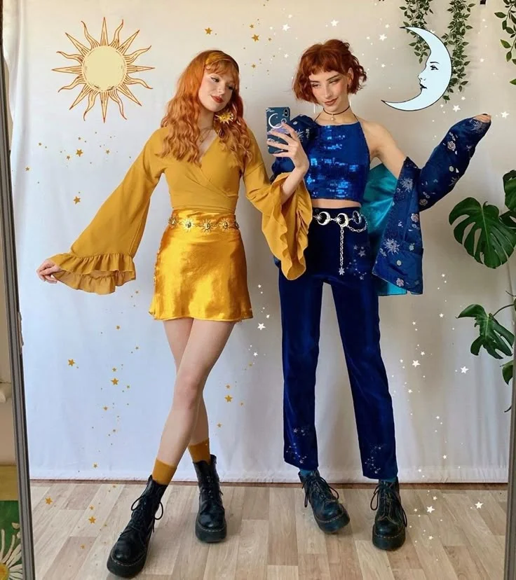 Couple Halloween Costumes That Are Cute, Clever, and Actually Fun to Wear 12 Sun and Moon Couple